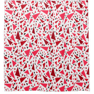 crimson red triangles on white retro background