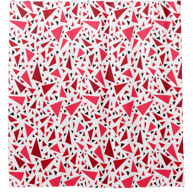 crimson red triangles on white retro background (Front)