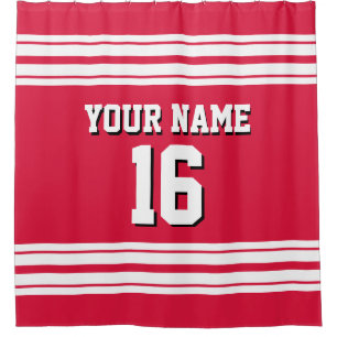 Crimson Red with White Stripes Sports Jersey