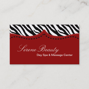 Crimson Red Zebra Imprimer Carte de visite animal