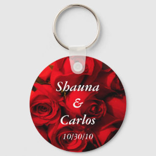 "Crimson Rose Bouquet" Keychain