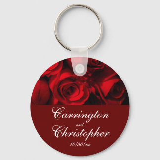 "Crimson Rose Bouquet" - Personalized [a] Keychain