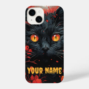 Crimson Rose Feline Fantasy iPhone 14 Case