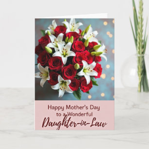 Crimson Rose Mothers Day Bloom Card