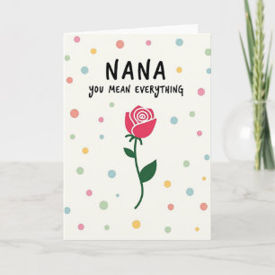Crimson Rose Nanas Day Card