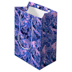 Crimson Rosella Tropical Blue Medium Gift Bag