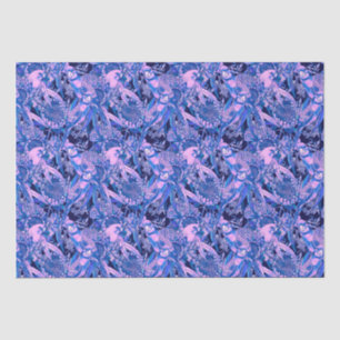 Crimson Rosella Tropical Blue Tissue Paper