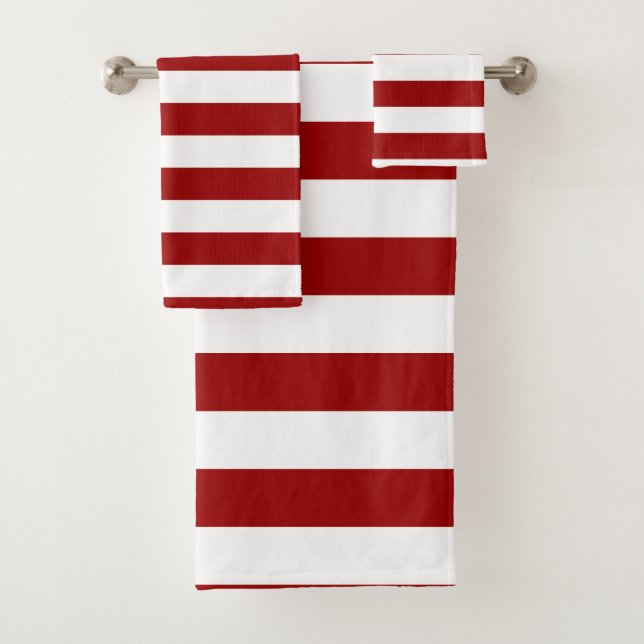 Crimson rouge et blanc rayures (En situation)