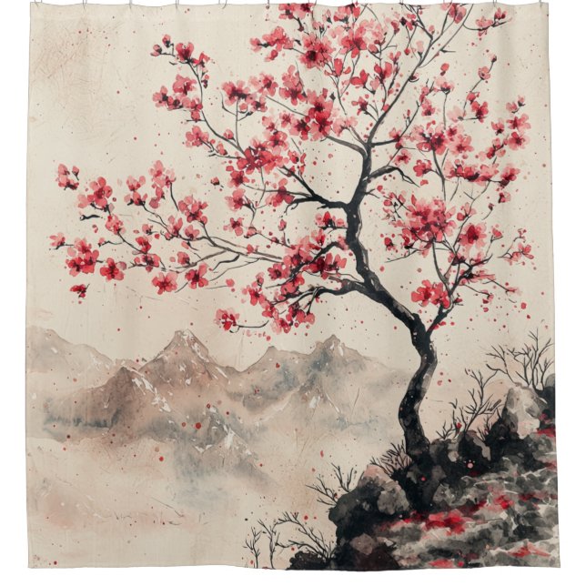 Crimson Sakura Mountain Serenity (1) (Front)