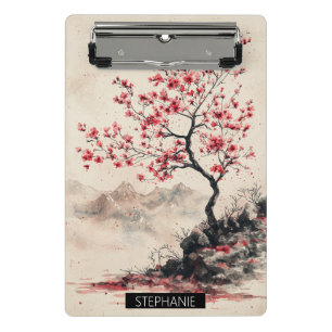 Crimson Sakura Mountain Serenity (1) Mini Clipboard
