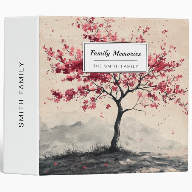 Crimson Sakura Mountain Serenity (2) Binder (Front/Spine)