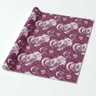 Crimson Santa Claus Festive Christmas  Wrapping Paper