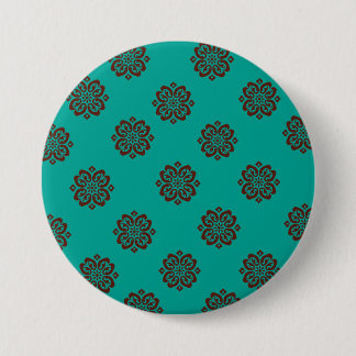 "Crimson Scrolls – Bold Elegance" 3 Inch Round Button