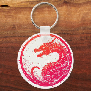 Crimson Serpent Emblem Keychain
