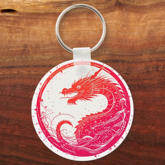 Crimson Serpent Emblem Keychain (Back)
