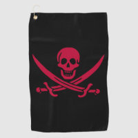 Crimson Skull & Swords Pirate flag of Calico Jack