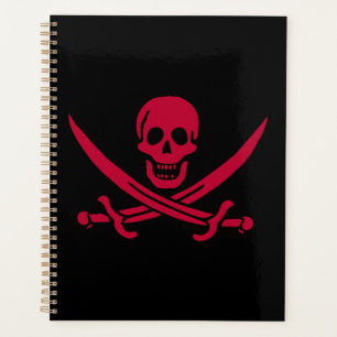 Crimson Skull & Swords Pirate flag of Calico Jack Planner