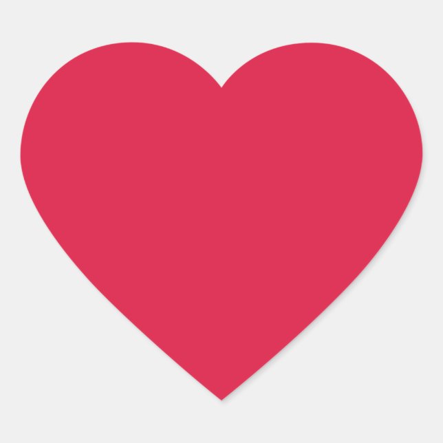 Crimson Solid Colour | Classic | Elegant | Trendy  Heart Sticker (Front)