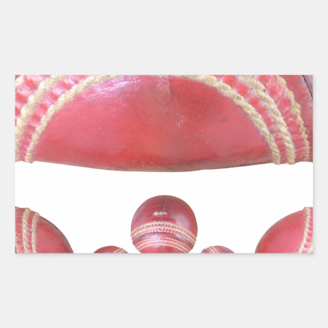 Crimson Spin – A Beautiful Red Cricket Ball Arti Sticker (Front)