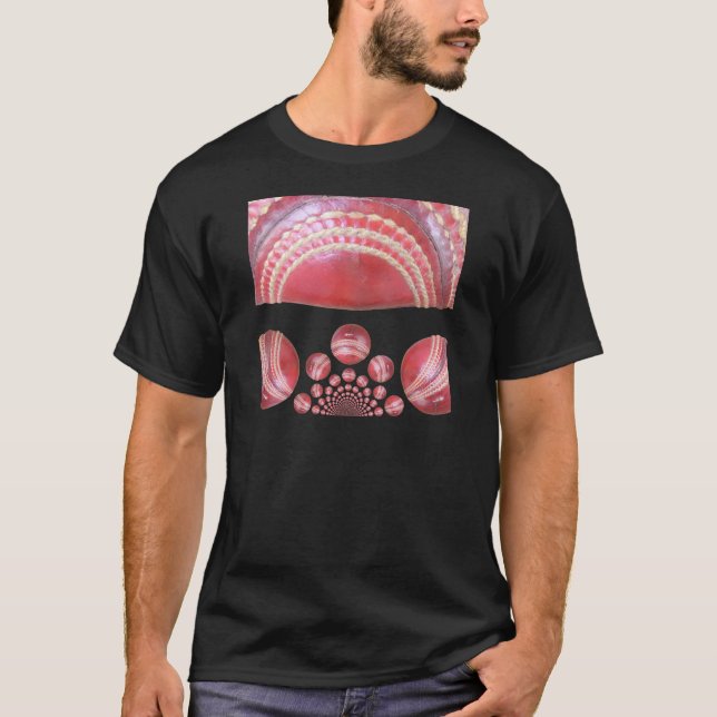 Crimson Spin – A Beautiful Red Cricket Ball Arti T-Shirt (Front)