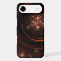 Crimson Starlight Orbits Abstract Cosmic Art