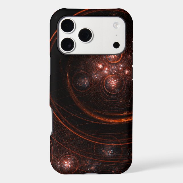 Crimson Starlight Orbits Abstract Cosmic Art (Back)