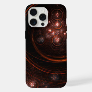 Crimson Starlight Orbits Abstract Cosmic Art iPhone 15 Pro Max Case