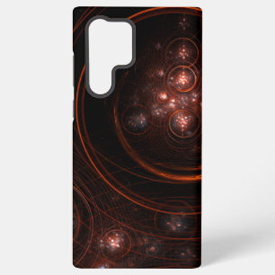 Crimson Starlight Orbits Abstract Cosmic Art Samsung Galaxy Case