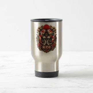 Crimson Sun and Golden Scales Travel Mug