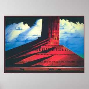 Crimson Sunset - Magic Realism Eyvind Earle Poster