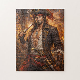 Crimson Tide Pirate King Jigsaw Puzzle