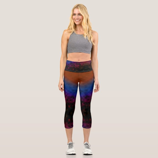 Crimson to Cosmos Capri Leggings (Front)