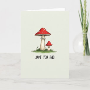 Crimson Toadstool Fathers Day Card