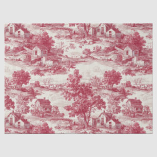 Crimson Toile Pastoral Landscape Pattern Tissue Paper