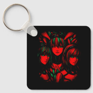 Crimson Trinity Keychain