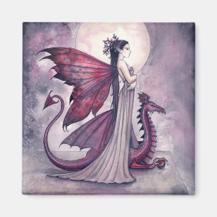 Crimson Twilight Fairy and Dragon Magnet