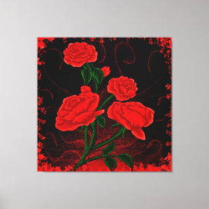 Crimson Velvet Dreams Canvas Print