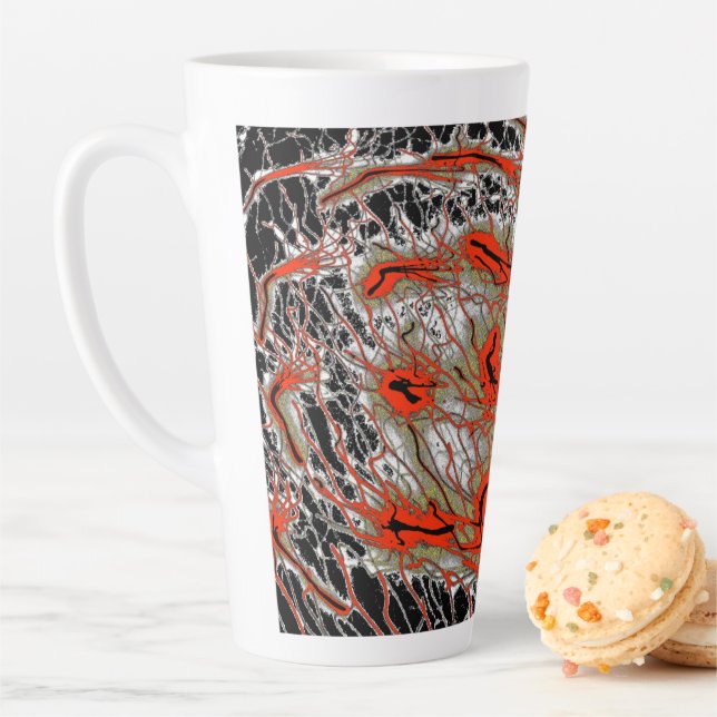 Crimson Vortex Latte Mug (In Situ)