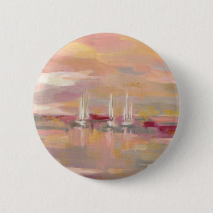 Crimson Waves 2 Inch Round Button