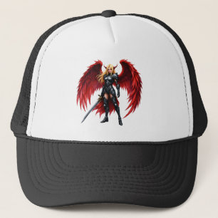 Crimson Wing – Fallen Angel Warrior.  Trucker Hat