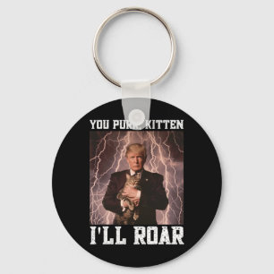 Cringy Alpha Trump Kitten Meme Cat Protector Cring Keychain