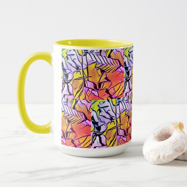 Crinkle and Feather! Mug (With Donut)