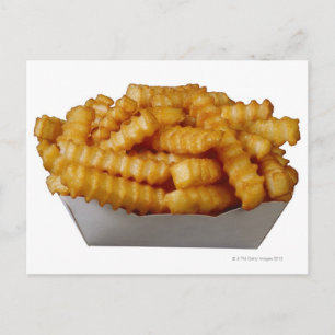 Crinkle-cut french fries postcard