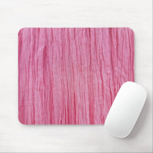 Crinkled Pink Crepe Fabric Mouse Pad