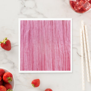 Crinkled Pink Crepe Fabric Napkin