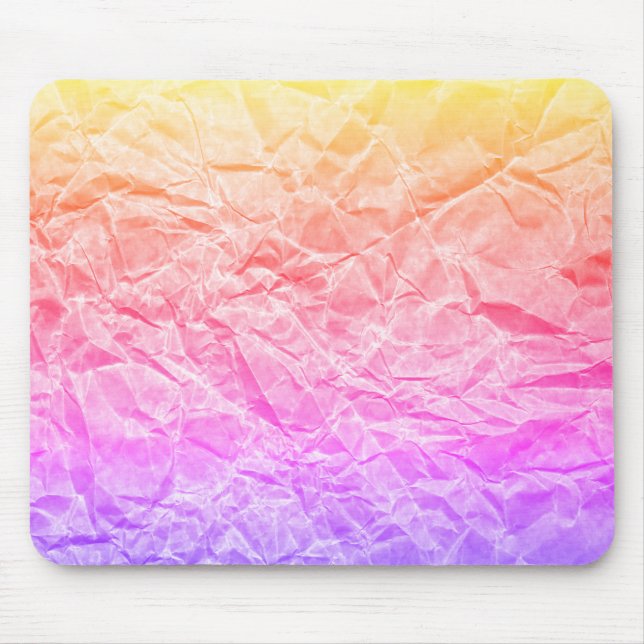 Crinkled Rainbow Paper Mouse Pad (Front)