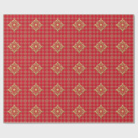 Crinkled Red and Gold Diamonds