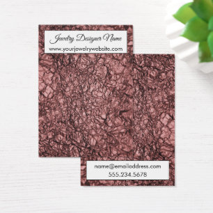 Crinkled Rose Gold Earring Holder Display Cards
