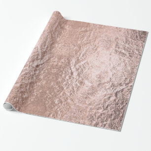 Crinkled Rose Gold Texture Wrapping Paper