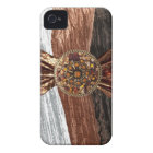 Crinkled Velour Snake Skin & Jewelled IPhone4 Case